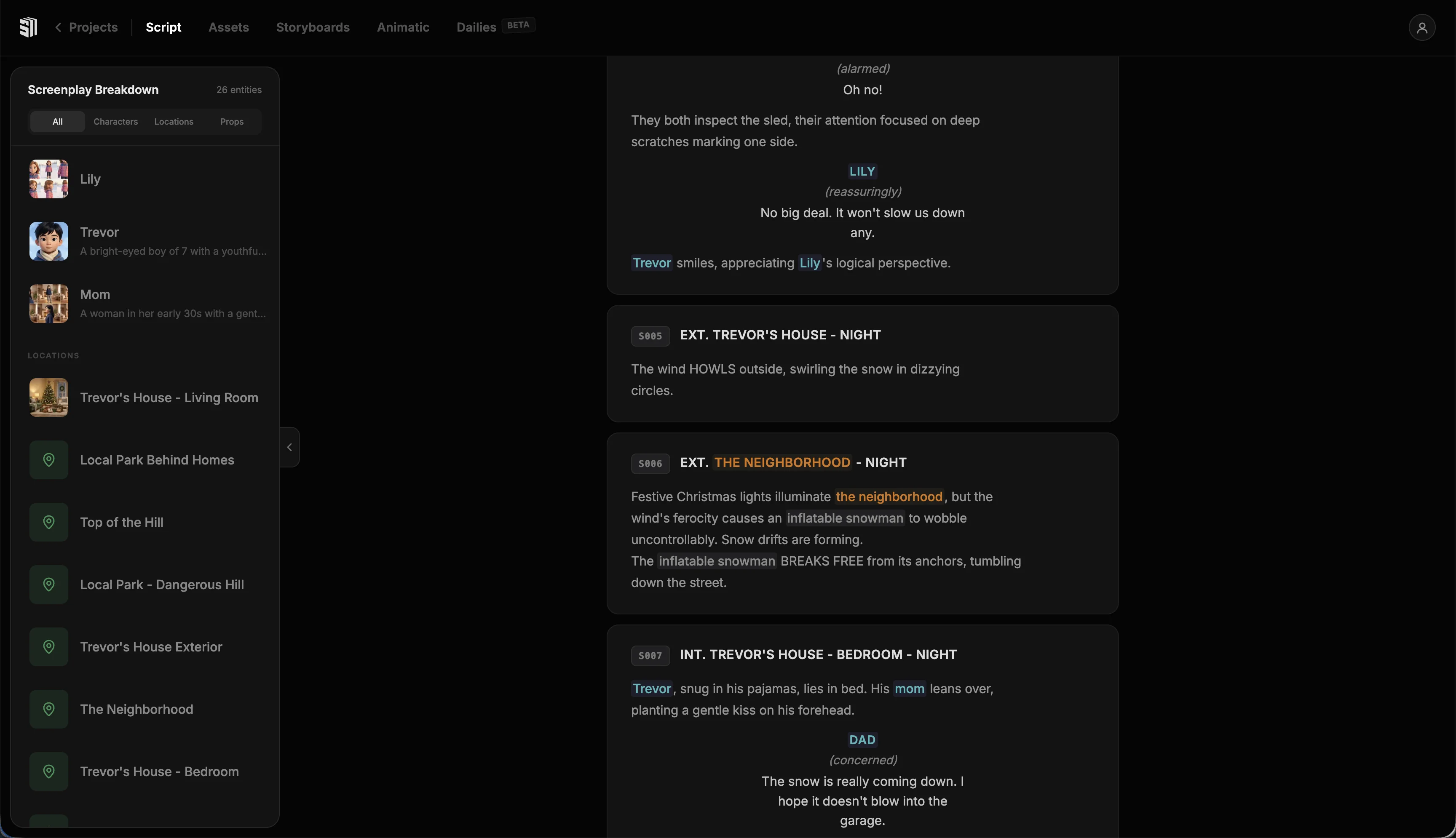 Upload your formatted screenplay